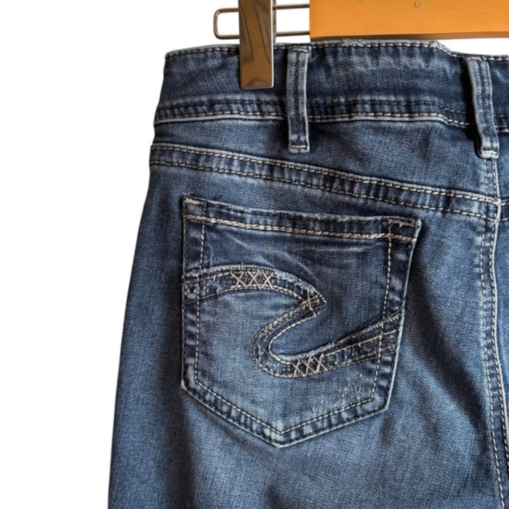 Silver Jeans Elyse Straight Leg 31 x 30 Stretch Mid Rise Curvy Fit - Picture 11 of 15